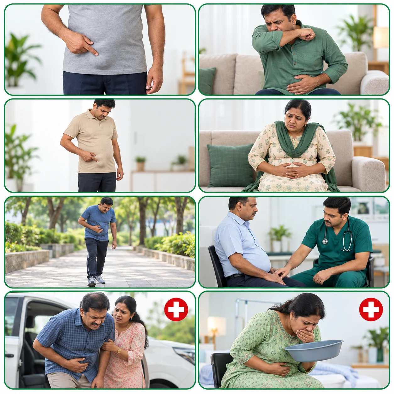 Eight hernia symptoms, clearly illustrated