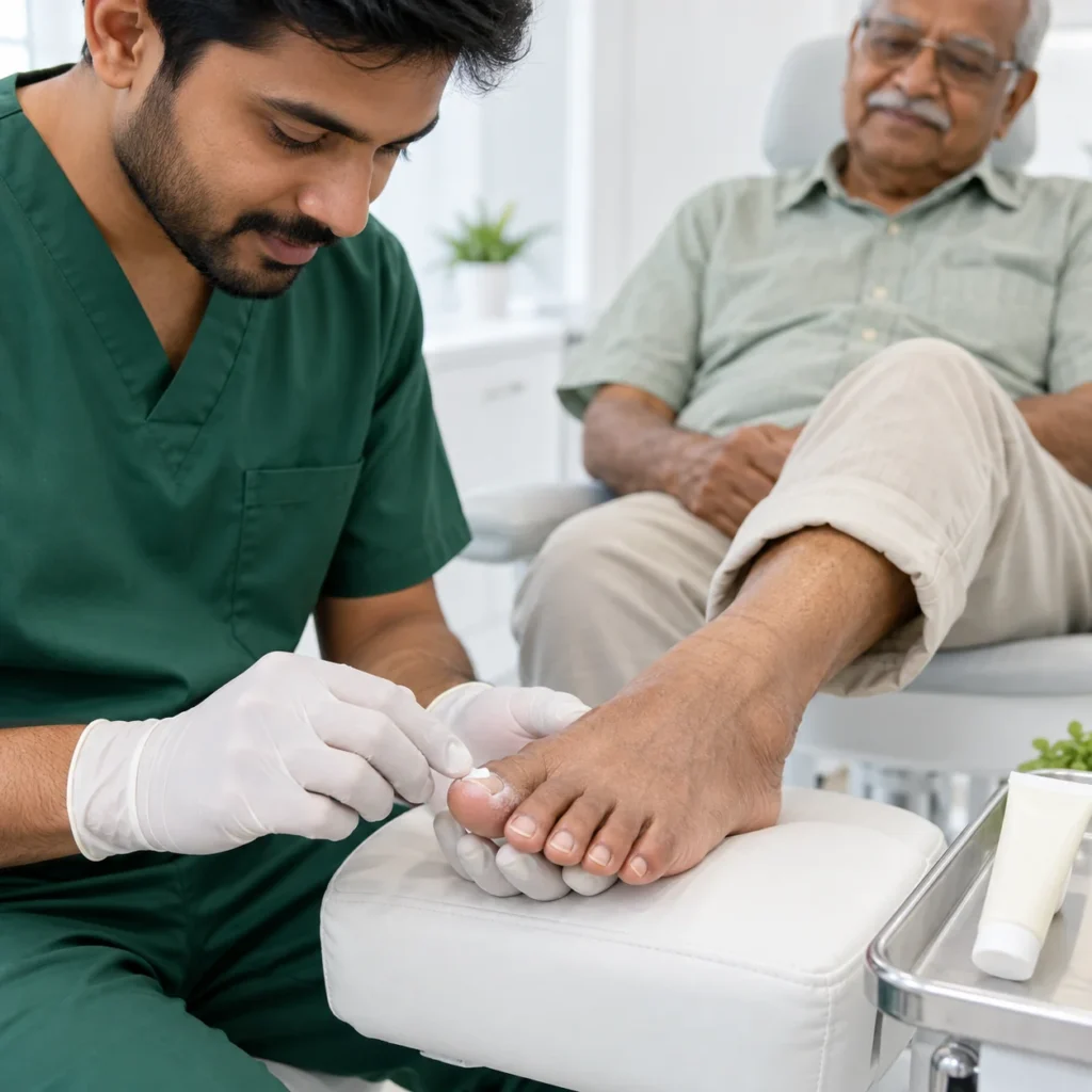 Gentle diabetic nail care