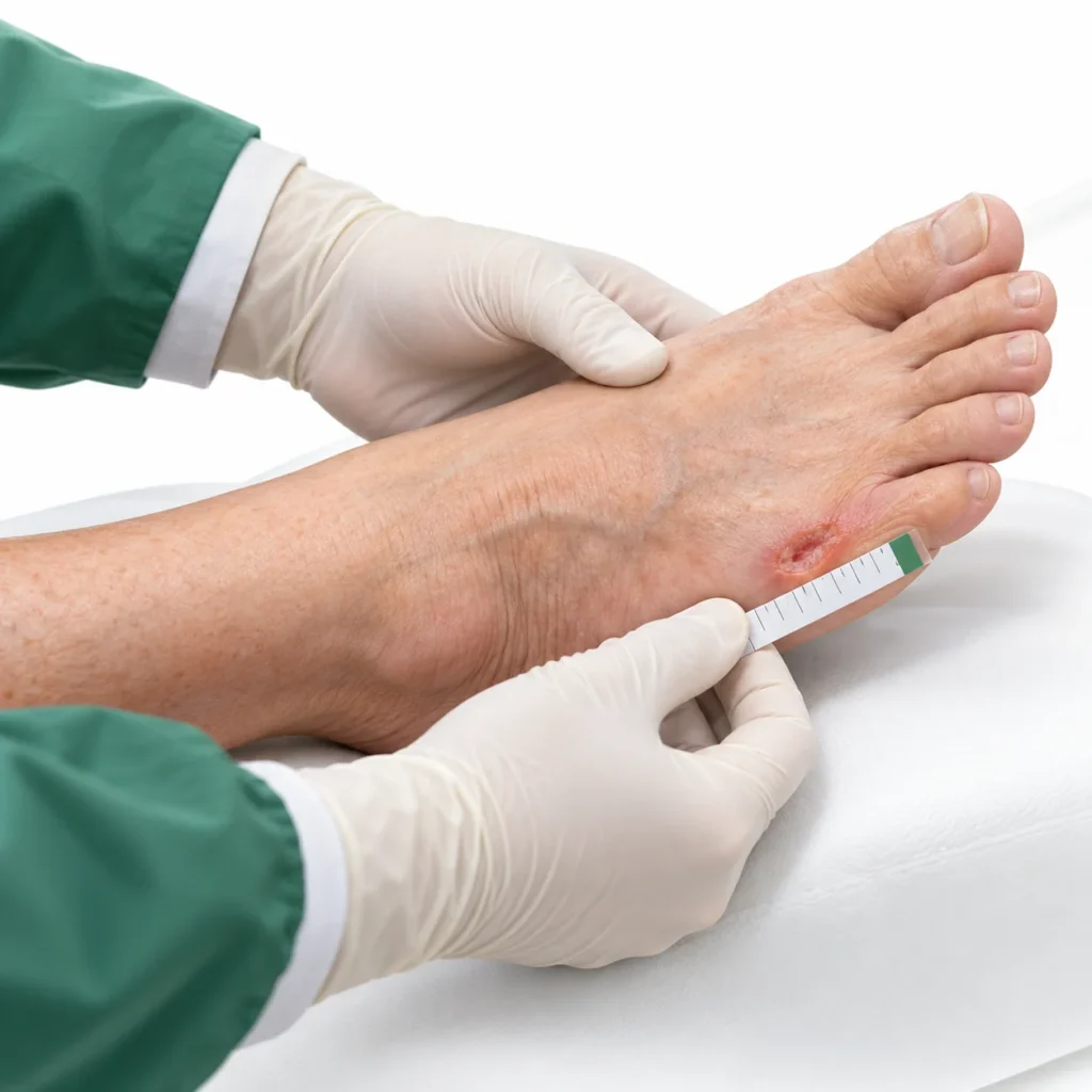 Gentle foot ulcer assessment