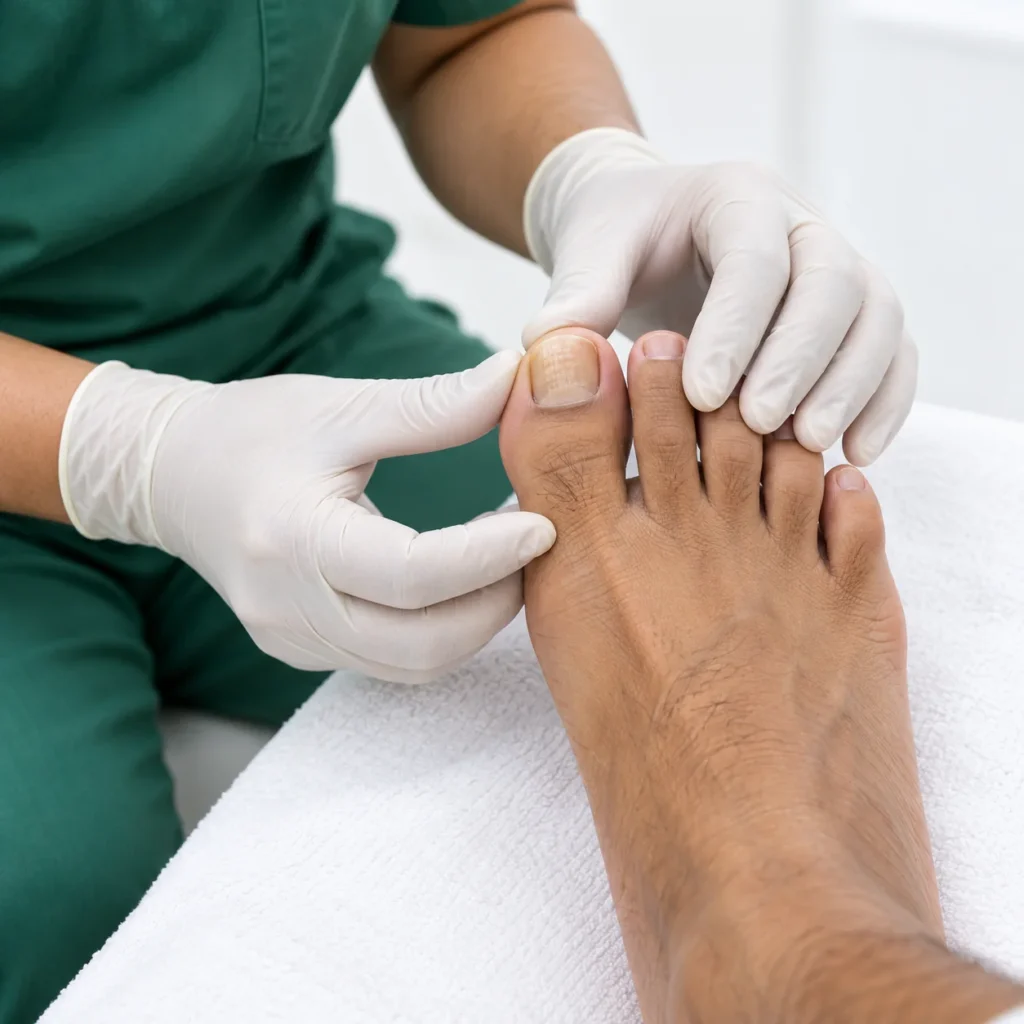 Gentle podiatry nail assessment