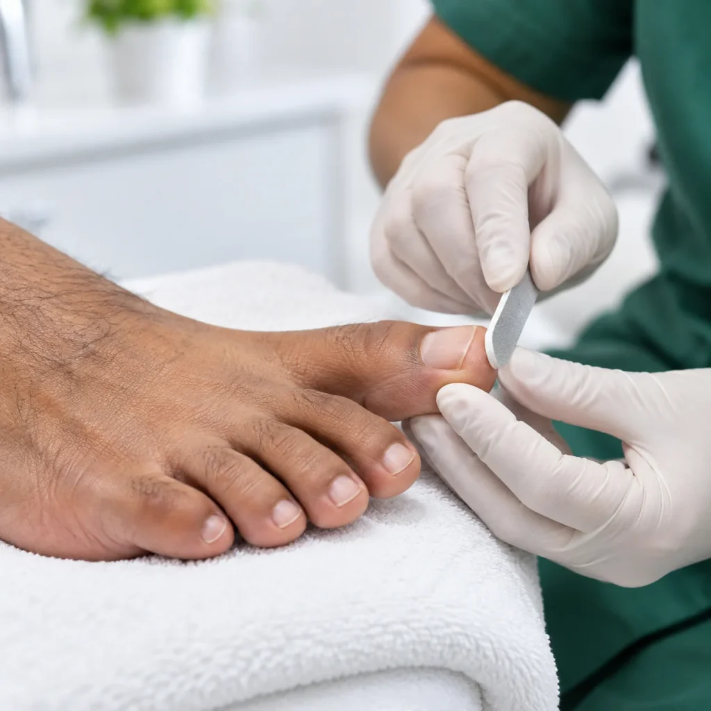 Gentle podiatry nail care