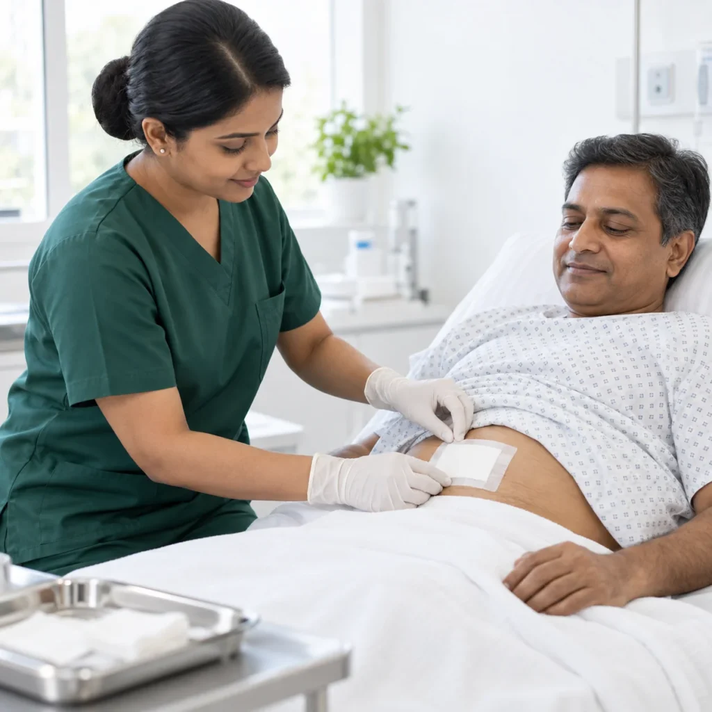 Gentle postoperative dressing care