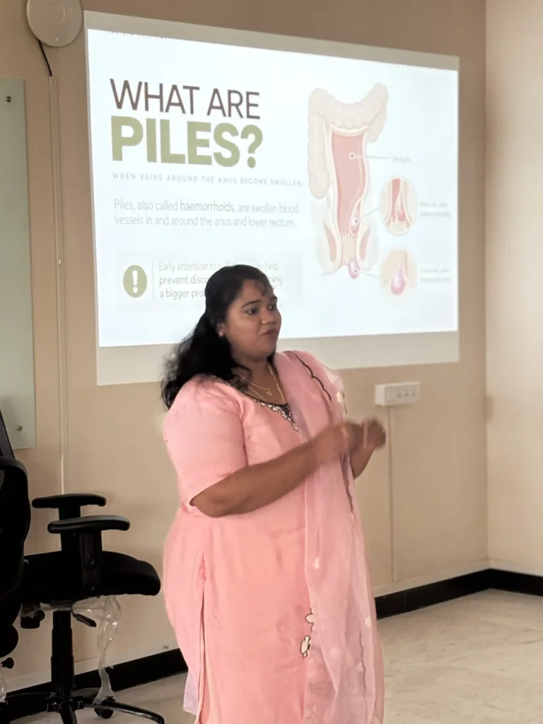 havisha-hospital-founder-piles-awareness-presentation-coimbatore